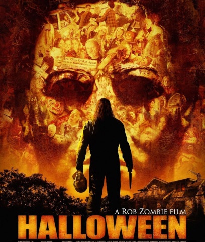 A poster for the 2007 slasher remake, Halloween