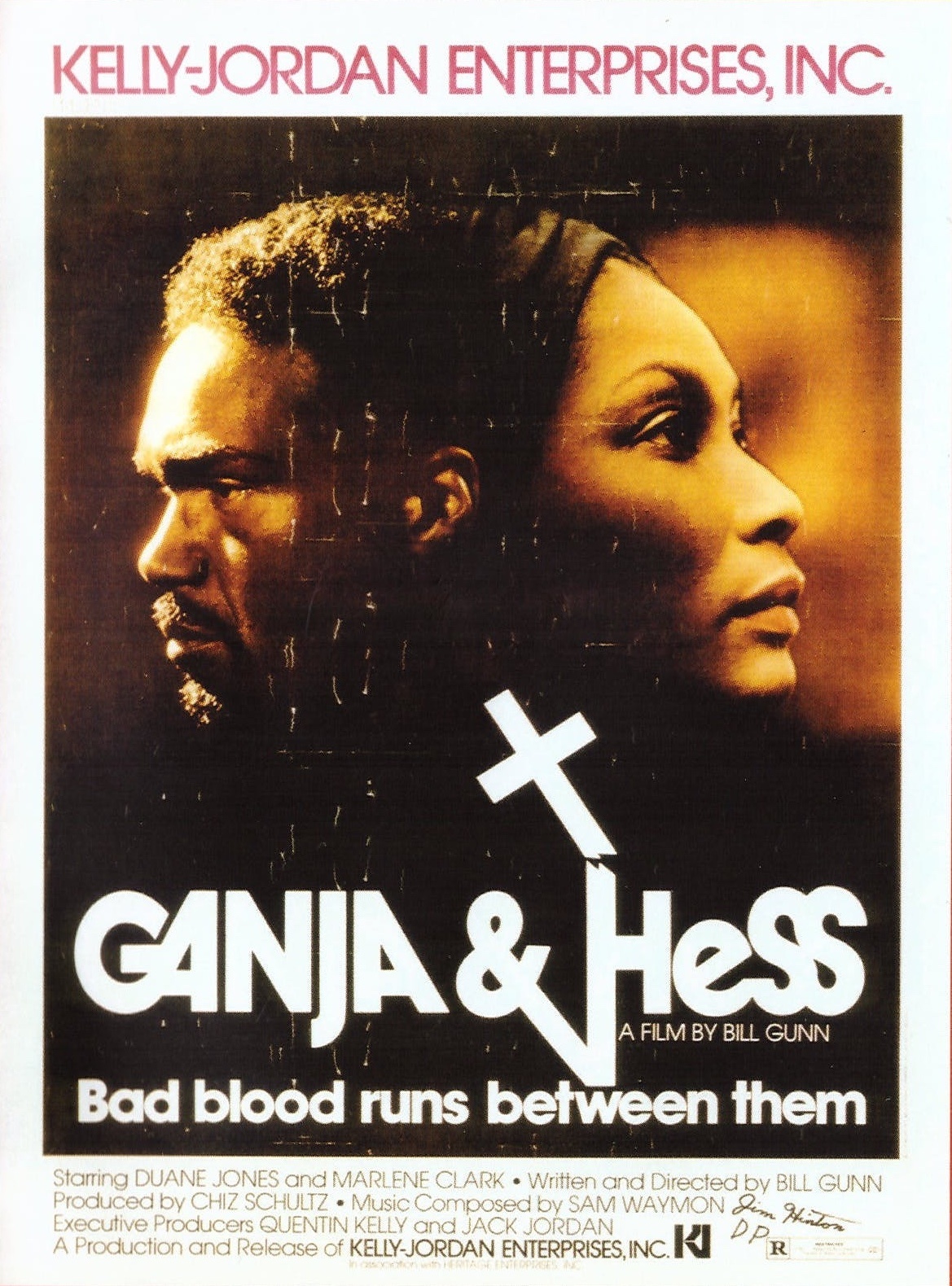 A poster for the 1973 vampire art film, Ganja and Hess