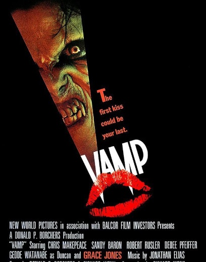 A poster for the 1986 horror comedy, Vamp