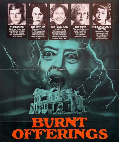 A poster for the 1976 gothic horror, Burnt Offerings