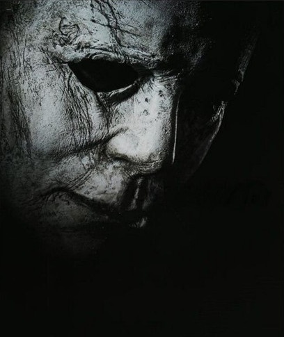 A poster for the 2018 slasher movie, Halloween