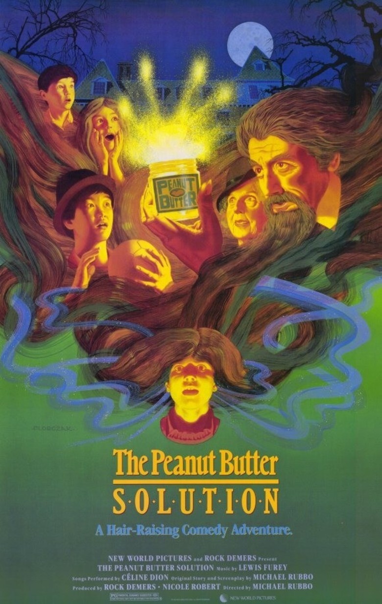 A poster for the 1985 children's movie, The Peanut Butter Solution