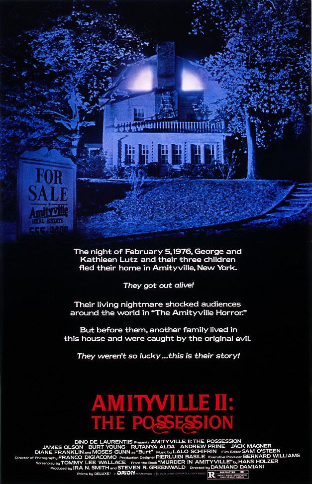 A poster for the 1982 haunted house movie, Amityville 2: The Possession