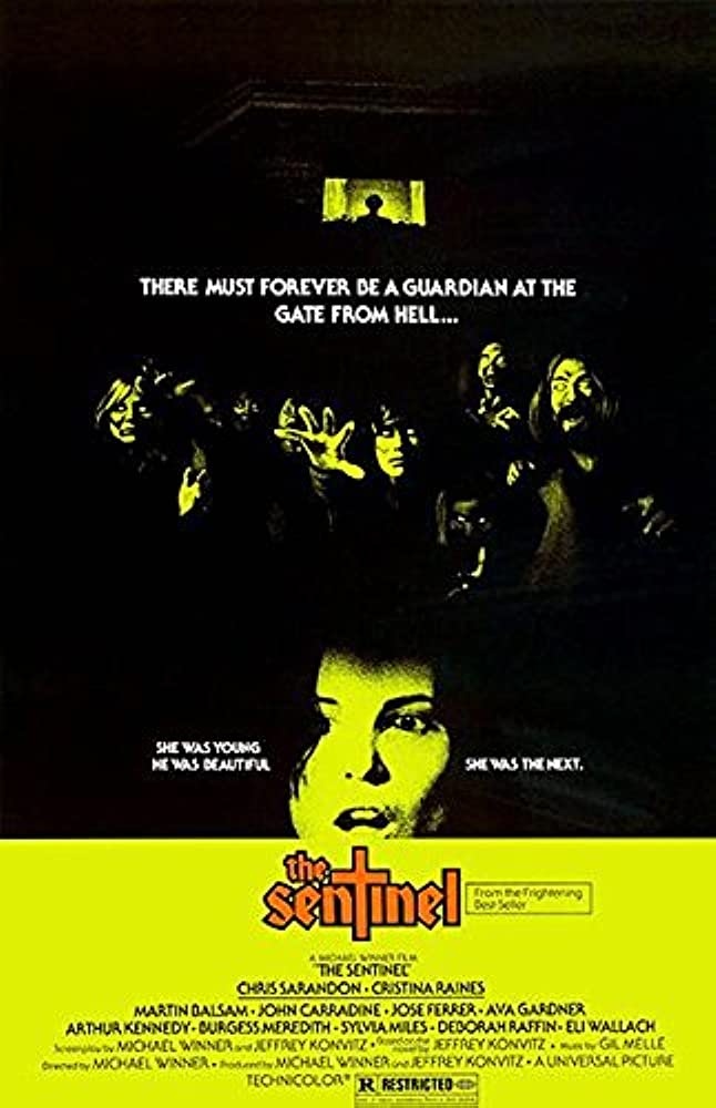 A poster for the 1977 haunted house movie, The Sentinel